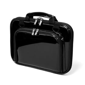 CaseCrown Premium Double Memory Foam Case with Shoulder Strap Black Metallic) for HP Compaq Mini 110c 10.1 inch Netbook