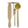 Andrew James Crepe Maker Accessories Includes Batter Spreader, Wooden Spatula, Oil Brush and Ladle