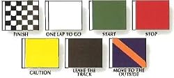 Official Auto Racing Set, 7 Flags With Poles