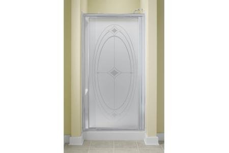 Sterling 1507D-36S Vista Pivot II Shower Door 65-1/2H x 31-1/4 - 36W Smooth Glass Ellipse Pattern