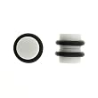 No Piercing Required - High Quality White Acrylic Fake Plugs - Imitation 2G with "O" Rings- Very Strong Magnets - Sold as a Pair