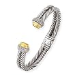 925 Silver & Diamond Bracelet with 14k Gold Accents (0.26ctw)