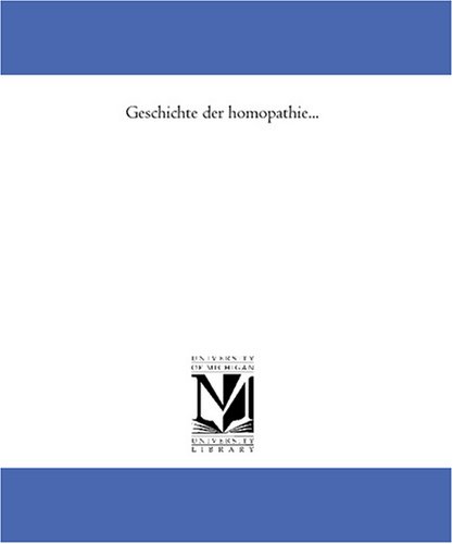 Geschichte der homoeopathie...