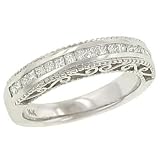 Channel Set Princess Cut Diamond Wedding Band .40cttw