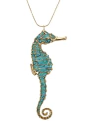 Elegant Handmade Seahorse Necklace in Gold
