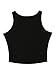 Persun Women's Black Basic Elastic Sleeveless Plain Crop Top