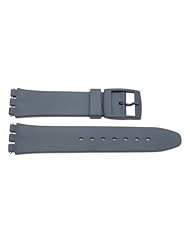 Swatch Replacement Synthetic Plastic Gray 17mm Watch Strap