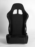 Cipher Auto Black Cloth Universal Racing Seats (Two Seats) CPA1007