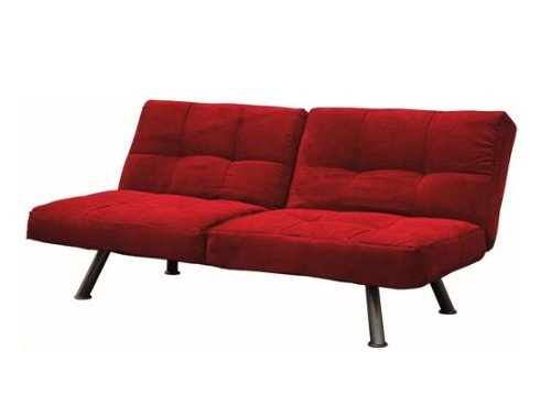 Dorel Home Products Microfiber Futon Red