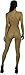 ToBeInStyle Women's Opaque Crotchless Spaghetti Strap Body Stocking - Beige - Q