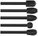 YEAR END SALE - 5pc HSS Steel Burr Set, Curved Edge, 1/8 inch shank, SECONDS