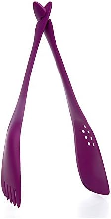 Doopo 6-in-1 Non-stick Multi-functional Nylon Kitchen Utensils Set - Slotted Spoon,Spatula ,Cutting,Solid Spoon, Tongs, Fork (2 pcs set)