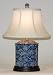 Blue & White Oval Porcelain Accent Table Lamp