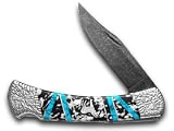 BUCK 110 Folding Hunter Yellowhorse Native Steel Safari Zebra 1/1 Pocket Knife