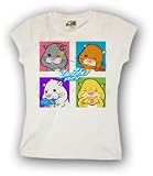 Zhu Zhu Pets Character Grid White Youth Girls T-Shirt Tee
