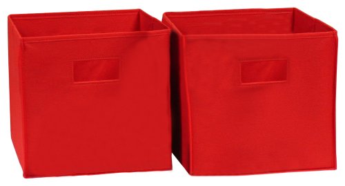 Sourcing Solutions 2-Piece Folding Storage Bins Set with Open Handles