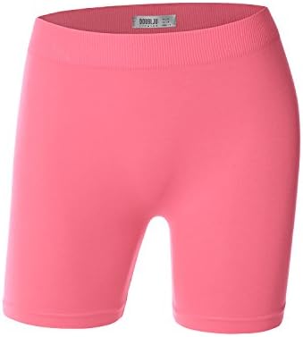 Doublju Womens Cotton Soft Fabric Running Classic Coral Short Pants,Medium,M