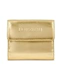 Forzieri Genuine Italian Leather French Purse Wallet Gold