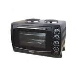 IGENIX IG7042JUN 42 LITRE MINI OVEN WITH DOUBLE HOTPLATES BLACK