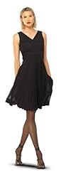 V-neck Georgette/Polyester Beaded Pleated  Dress