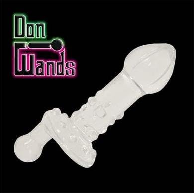 Bundle Don Wands Clear Nubby Melon Crank and 2 pack of Pink Silicone Lubricant 3.3 oz