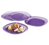 Tupperware Microwave Luncheon Plates Purple