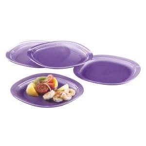 Tupperware Microwave Luncheon Plates Purple by Tupperware