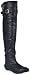 Bamboo Zoria-29 OTK Thigh High Buckle Flat Boot