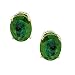 14K 1.05 CTW Oval Emerald Stud Earrings