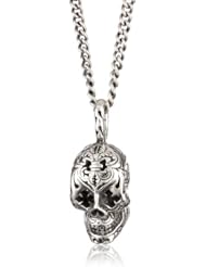 King Baby 22" Curb Link Chain with Day Of The Dead Skull Pendant Necklace