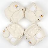 Little Beetle Little-to-Big (One Size) Organic Wool Diaper Cover with Aplix Closure (Natural)