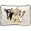 Fiddler's Elbow Chihuahua Puppies Leslie Anderson Designer Decorative Dog Pillow