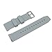 23mm Soft Silicone Watch Bands,Sports Watch band with Adjustable Stainless Steel Clasp Gray