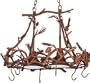 Pinecone Collection Pot Rack Chandelier
