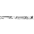14K White Gold Man's Links Bracelet - 8.25 inches