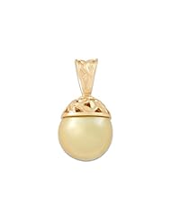 South Sea Golden Pearl Pendant in 14K Yellow Gold (13-14mm)