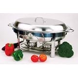 Gourmet Standard 5.8 Quart Stainless Steel Oval Chafing Dish - CD11036