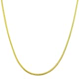 14 Karat Yellow Gold 1-mm Round Snake Chain (22 Inch)