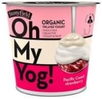 Stonyfield Oh My Yog Organic Pacific Coast Strawberry Trilayer Yogurt, 6 Ounce -- 12 per case.