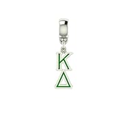 Kappa Delta Lavaliere Drop Charm. Solid Sterling Silver with Enamel