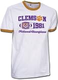 1981 Clemson Tigers NCAA Football National Champions S/S Ringer T-Shirt