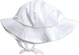 Under The Nile Poplin Sunhat, White, 12-24 Months