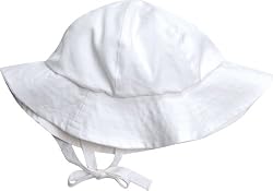 Under The Nile Poplin Sunhat, White, 12-24 Months