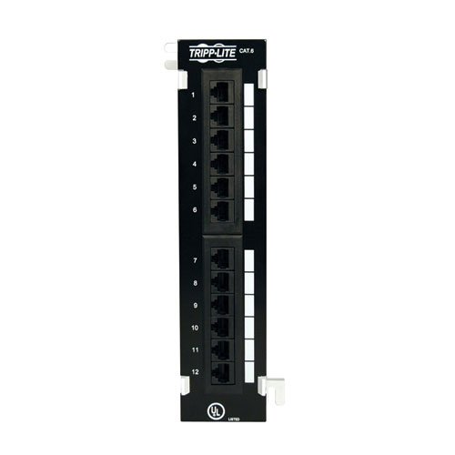 Tripp Lite N250-012 Cat6 Wall Mount Feedthrough Patch Panel -12 Port