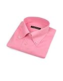 Forzieri Solid Pink Button Down Cotton Italian Dress Shirt