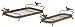 Set of Two Iron Serving Trays with Bird Details