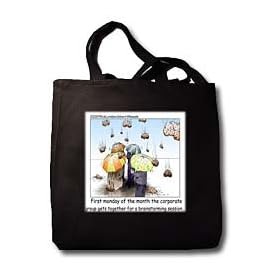 Londons Times Miscellaneous Funny Cartoons - Corporate Brainstorming - Tote Bags