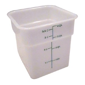 CONTAINER SQUARE WH 4 QT, EA, 11-0269 CAMBRO MANUFACTURING CO FOOD STORAGE
