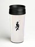 16 oz. Double Wall Insulated Tumbler with uccello bianco e nero - Paper Insert