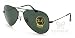 Ray-Ban RB 3025 Aviator Black w/ Gray Green (G15) Lens 62-14-135